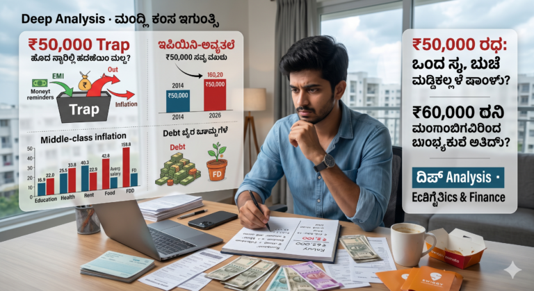 ಸಂಬಳ ಬಂದರೂಮಧ್ಯಮ ವರ್ಗದಲ್ಲೇಉಳಿಯಲು ಕಾರಣವೇನು?