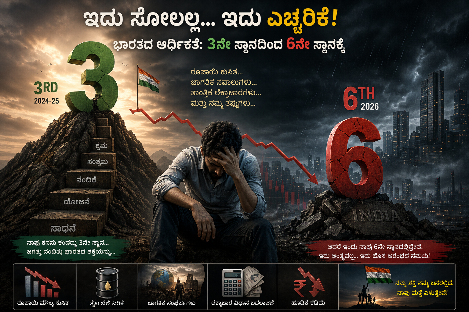 Why India falls 3 to 6th Economy